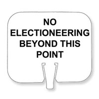 No Electioneering Cone Sign