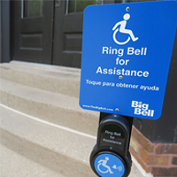 Canadian businesses and governments can talk to Wheelchair Friendly Solutions about accessibility solutions such as the Bigbell Flex.