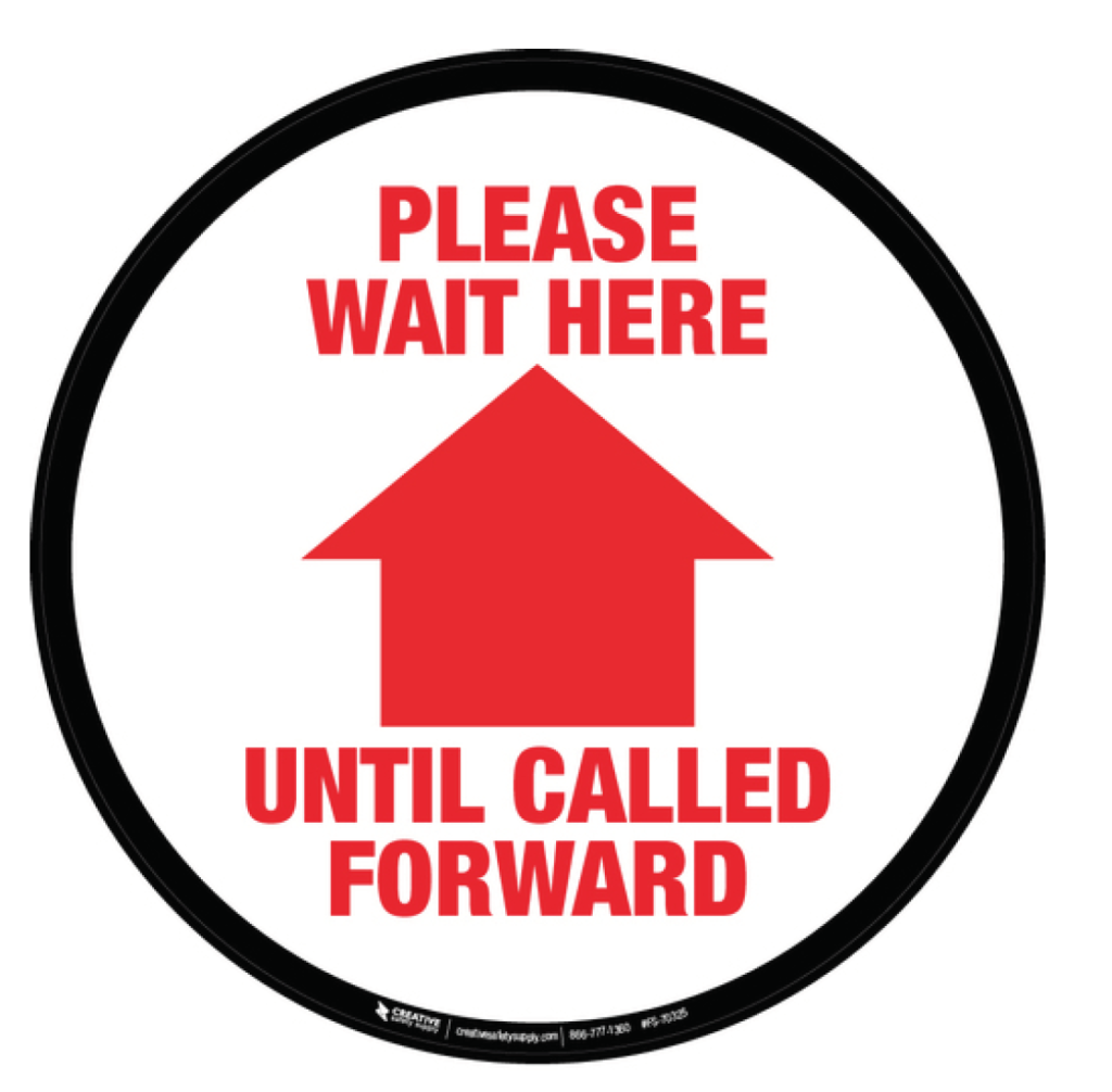 Floor Decal- Please Wait Here - Inclusion Solutions